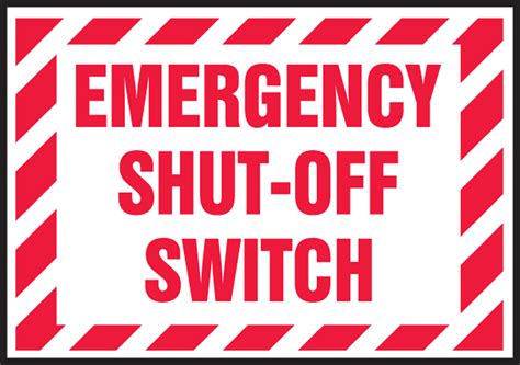 electrical shut off box sticker|Electrical Safety Label: Emergency Shut.